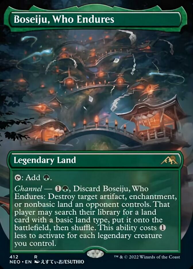 Boseiju, Who Endures (Borderless Alternate Art) [Kamigawa: Neon Dynasty] | Total Play