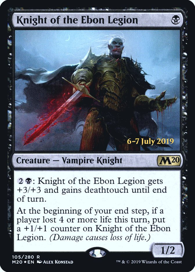 Knight of the Ebon Legion [Core Set 2020 Prerelease Promos] | Total Play