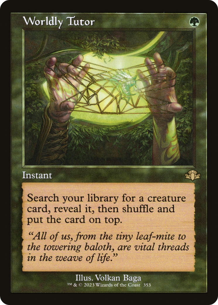 Worldly Tutor (Retro) [Dominaria Remastered] | Total Play