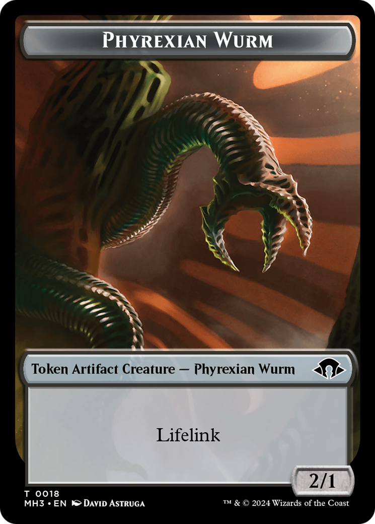 Servo // Phyrexian Wurm (0018) Double-Sided Token [Modern Horizons 3 Tokens] | Total Play