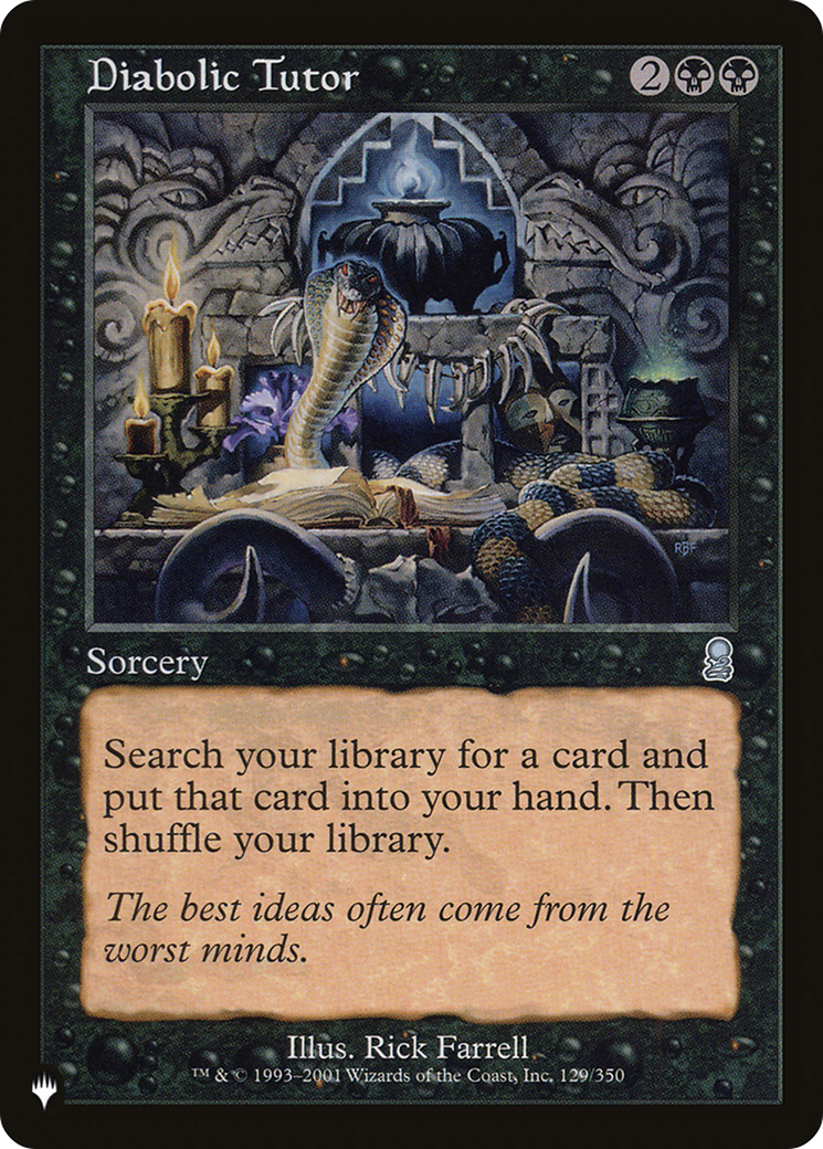 Diabolic Tutor [The List] | Total Play