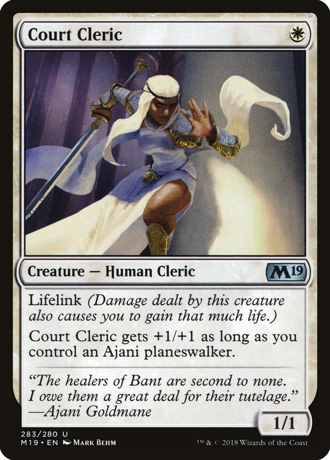 Court Cleric [Core Set 2019] | Total Play