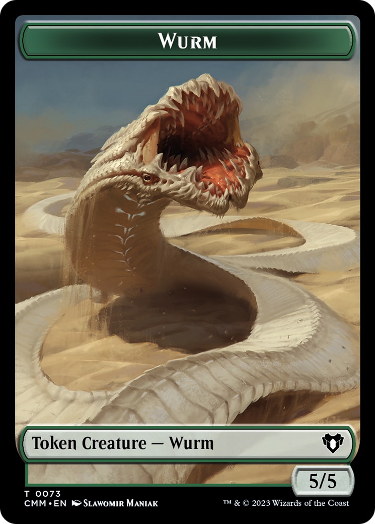 Wurm // Spider Double-Sided Token [Commander Masters Tokens] | Total Play