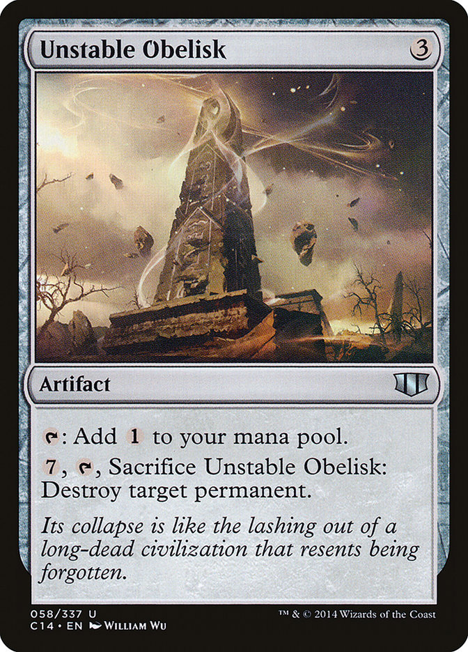 Unstable Obelisk [Commander 2014] | Total Play