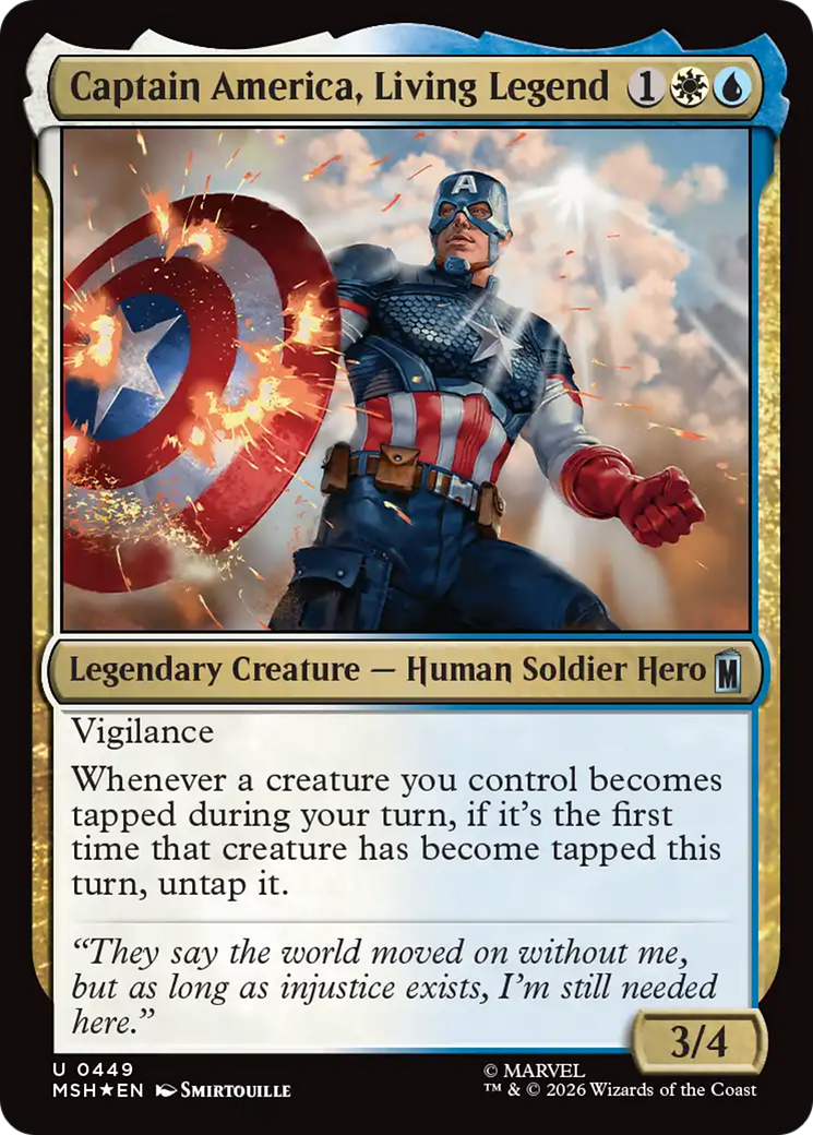 Captain America, Living Legend (Surge Foil) [Marvel Super Heroes] | Total Play