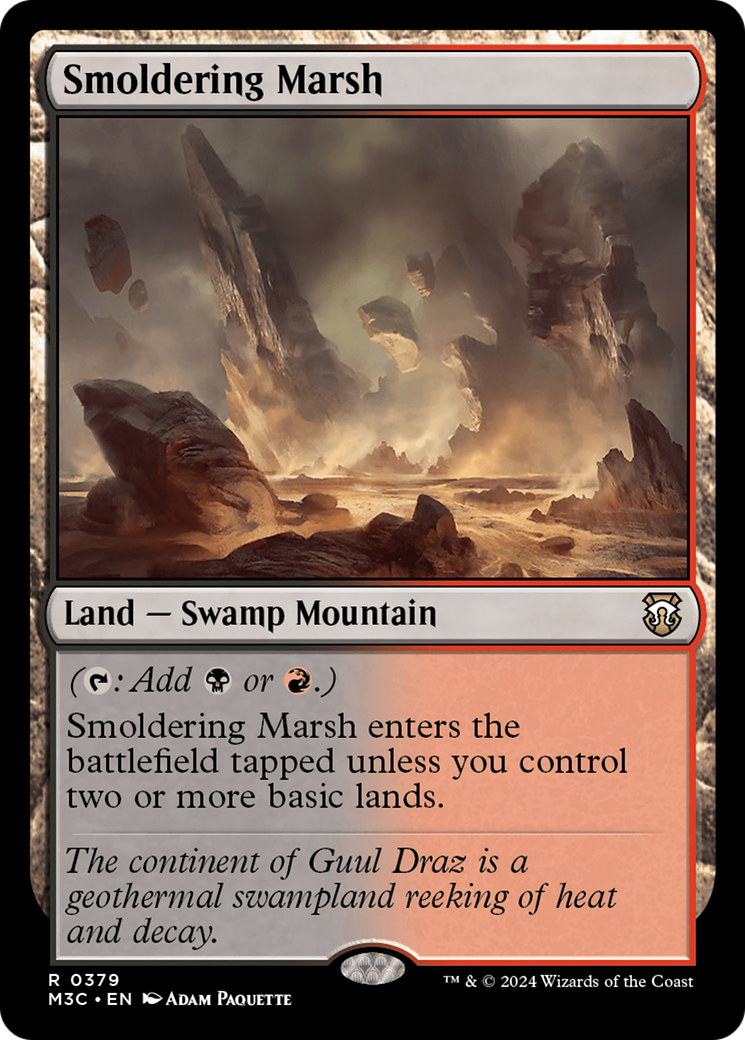 Smoldering Marsh (Ripple Foil) [Modern Horizons 3 Commander] | Total Play