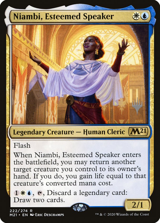 Niambi, Esteemed Speaker (Promo Pack) [Core Set 2021 Promos] | Total Play
