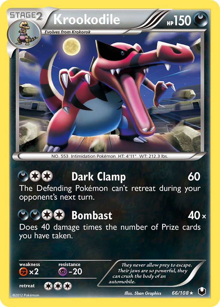 Krookodile (66/108) (Theme Deck Exclusive) [Black & White: Dark Explorers] | Total Play