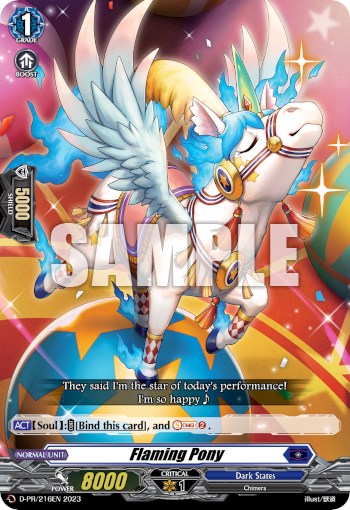 Flaming Pony (D-PR-/216EN) [D Promo Cards] | Total Play