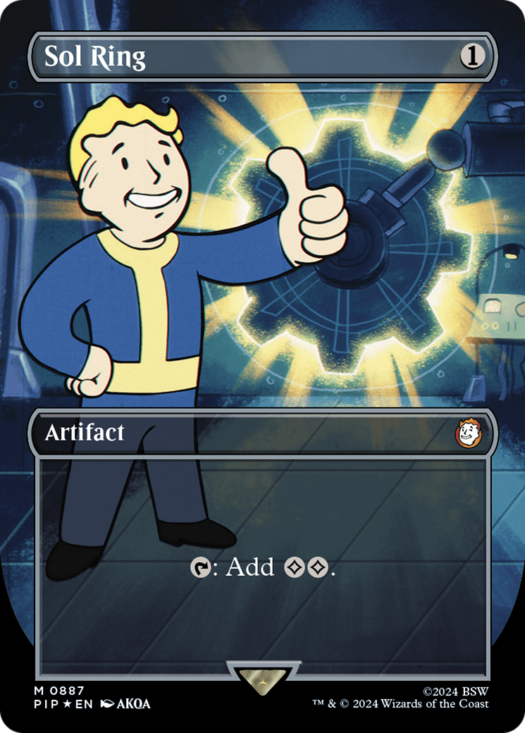 Sol Ring (Borderless) (Surge Foil) [Fallout] | Total Play