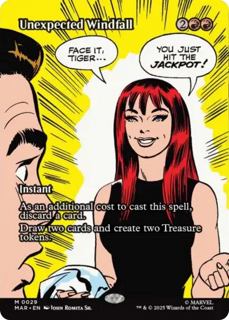 Unexpected Windfall (Borderless) [Marvel's Spider-Man: Eternal-Legal] | Total Play