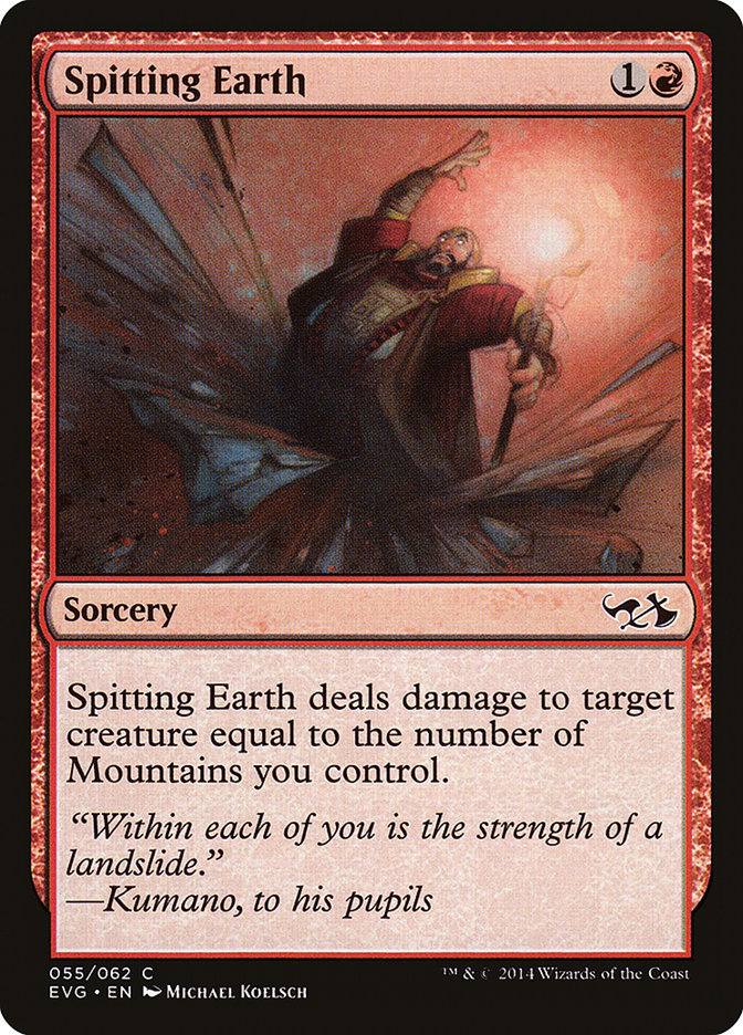 Spitting Earth (Elves vs. Goblins) [Duel Decks Anthology] | Total Play