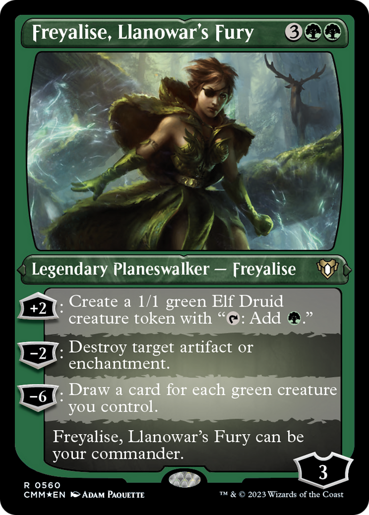 Freyalise, Llanowar's Fury (Foil Etched) [Commander Masters] | Total Play