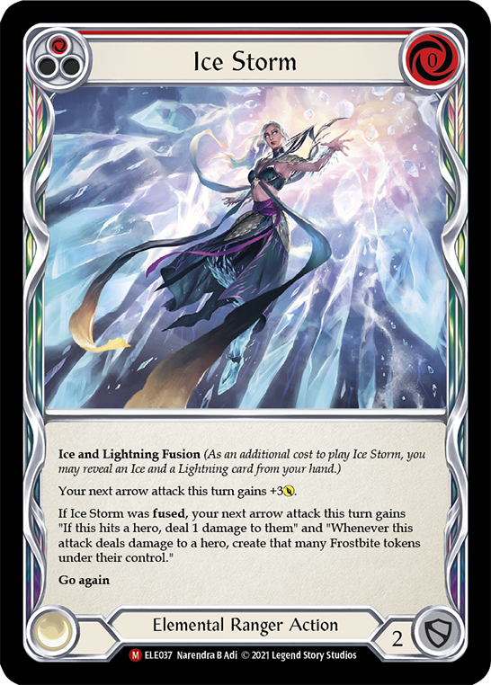 Ice Storm [ELE037] (Tales of Aria)  1st Edition Rainbow Foil | Total Play