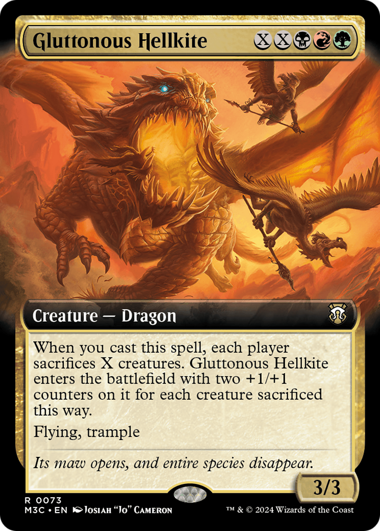 Gluttonous Hellkite (Extended Art) [Modern Horizons 3 Commander] | Total Play