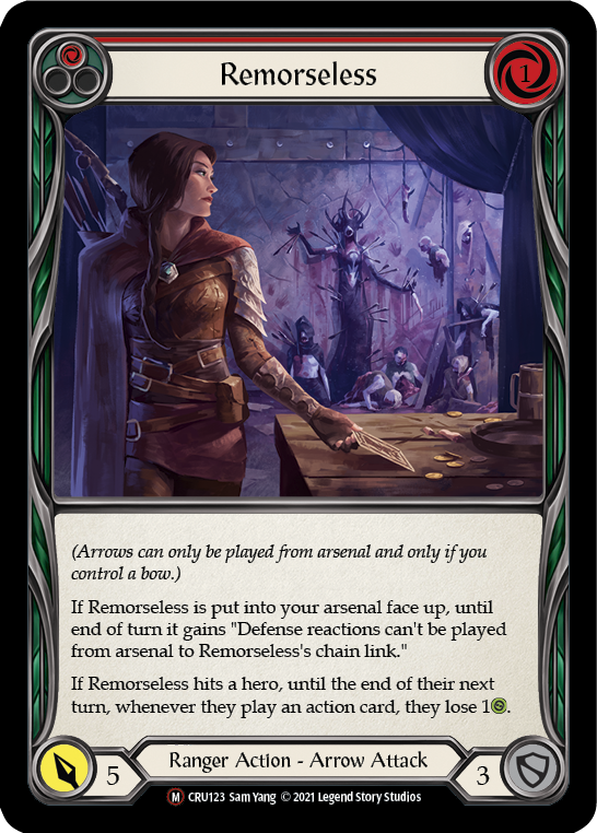 Remorseless [U-CRU123] (Crucible of War Unlimited)  Unlimited Rainbow Foil | Total Play