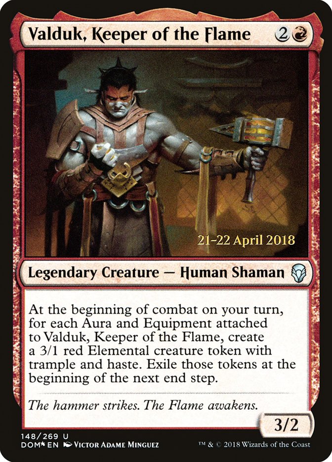 Valduk, Keeper of the Flame [Dominaria Prerelease Promos] | Total Play