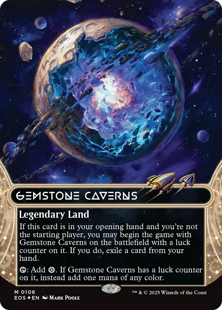 Gemstone Caverns (0106) (Borderless) (Galaxy Foil) [Edge of Eternities: Stellar Sights] | Total Play