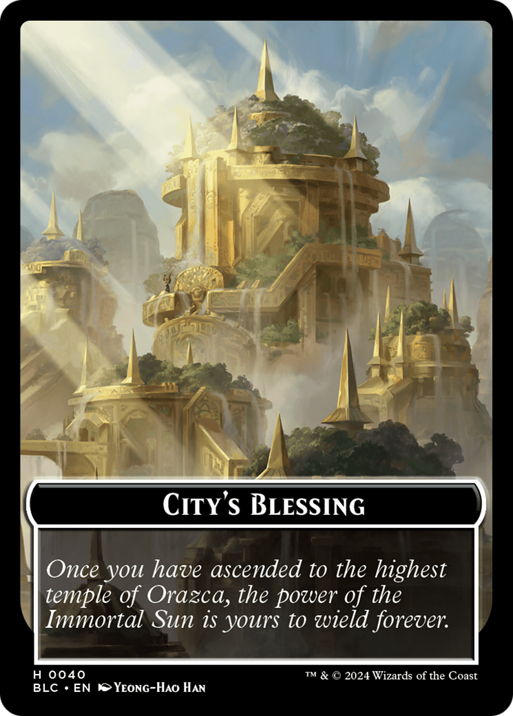 Hamster // City's Blessing Double-Sided Token [Bloomburrow Commander Tokens] | Total Play