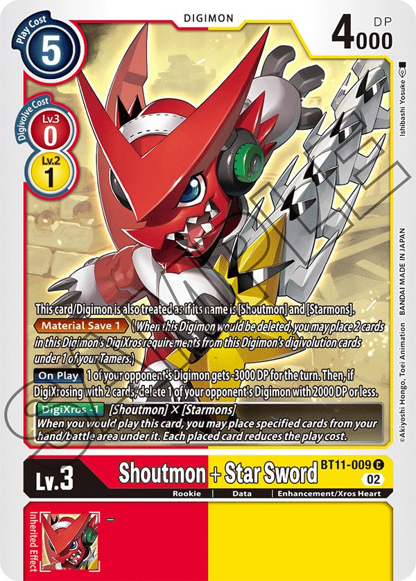 Shoutmon + Star Sword [BT11-009] [Dimensional Phase] | Total Play