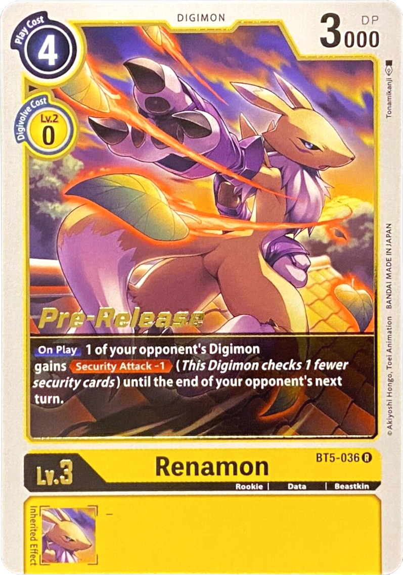 Renamon [BT5-036] [Battle of Omni Pre-Release Promos] | Total Play