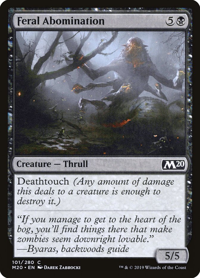 Feral Abomination [Core Set 2020] | Total Play