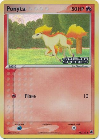 Ponyta (78/113) (Stamped) [EX: Delta Species] | Total Play