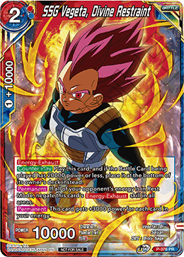 SSG Vegeta, Divine Restraint (Unison Warrior Series Boost Tournament Pack Vol. 7) (P-376) [Tournament Promotion Cards] | Total Play