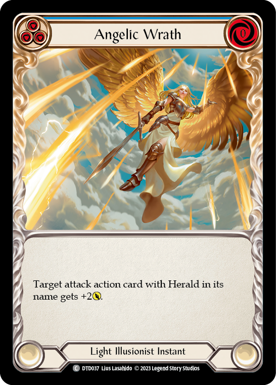 Angelic Wrath (Blue) [DTD037] (Dusk Till Dawn)  Rainbow Foil | Total Play