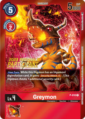 Greymon [P-010] (2023 Regionals Participant) [Promotional Cards] | Total Play