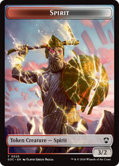 Spirit (0025) // Rogue Double-Sided Token [Secrets of Strixhaven Commander Tokens] | Total Play
