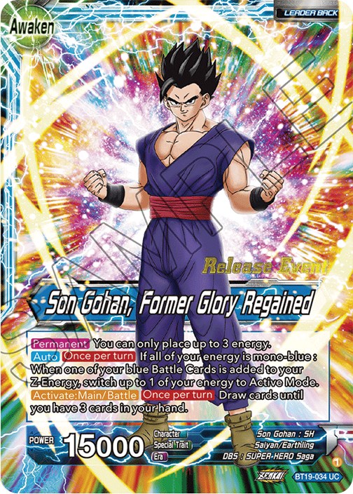 Son Gohan // Son Gohan, Former Glory Regained (Fighter's Ambition Holiday Pack) (BT19-034) [Tournament Promotion Cards] | Total Play