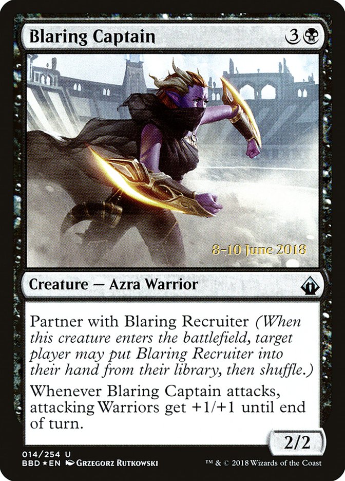 Blaring Captain (Prerelease) [Battlebond Prerelease Promos] | Total Play