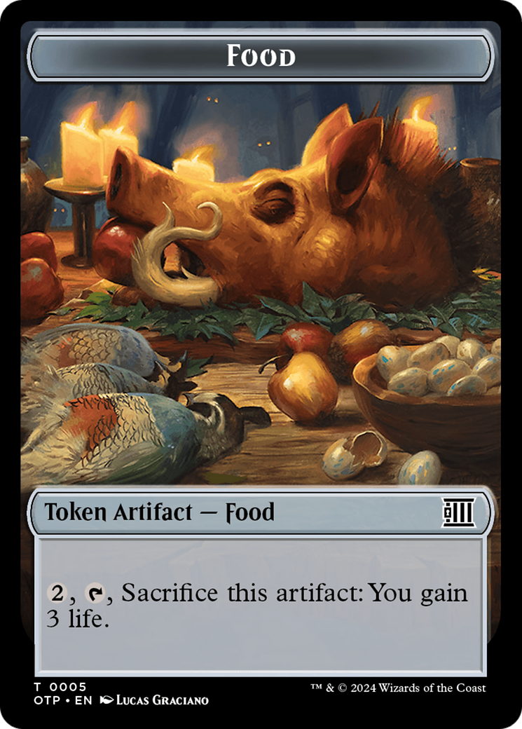 Mercenary // Food (0005) Double-Sided Token [Outlaws of Thunder Junction Tokens] | Total Play