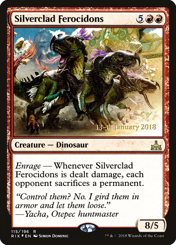 Silverclad Ferocidons [Rivals of Ixalan Prerelease Promos] | Total Play
