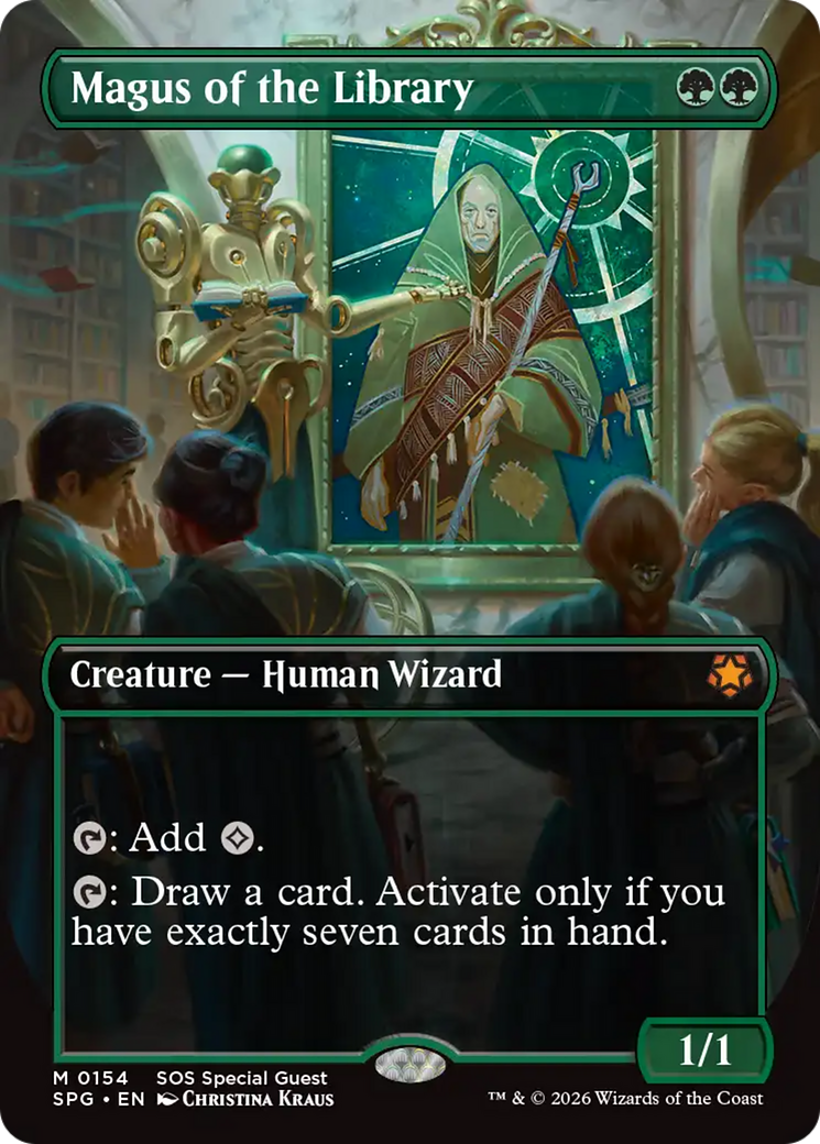 Magus of the Library (Borderless) [Secrets of Strixhaven Special Guests] | Total Play