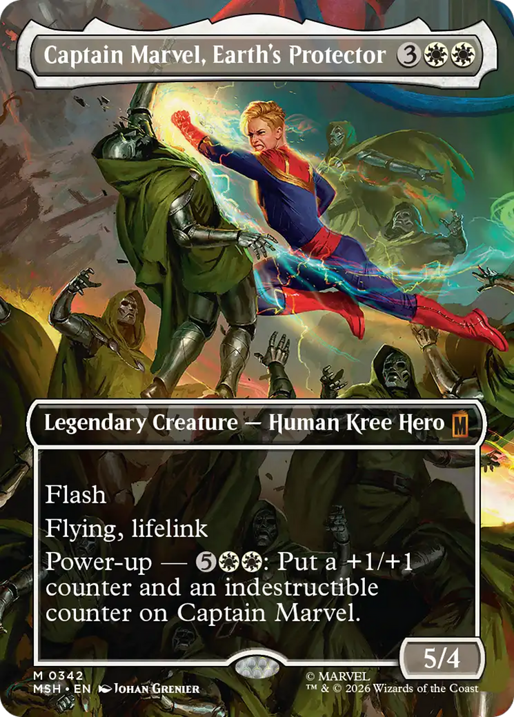 Captain Marvel, Earth's Protector (Borderless) (0342) [Marvel Super Heroes] | Total Play