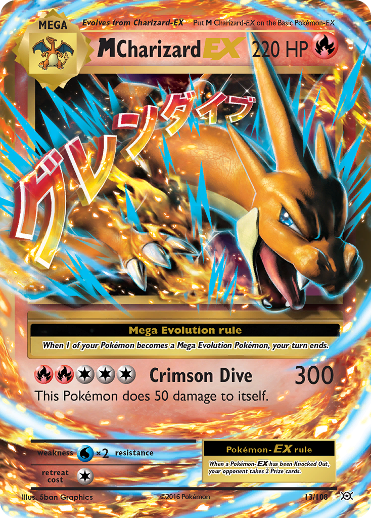 M Charizard EX (13/108) [XY: Evolutions] | Total Play