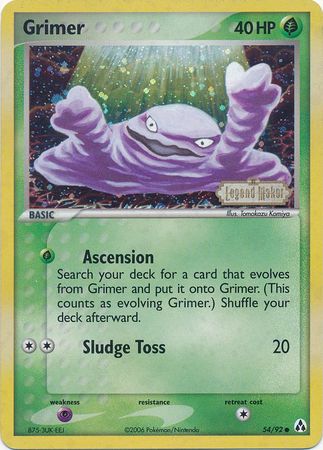 Grimer (54/92) (Stamped) [EX: Legend Maker] | Total Play
