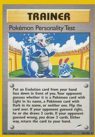 Pokemon Personality Test (102/105) [Neo Destiny Unlimited] | Total Play