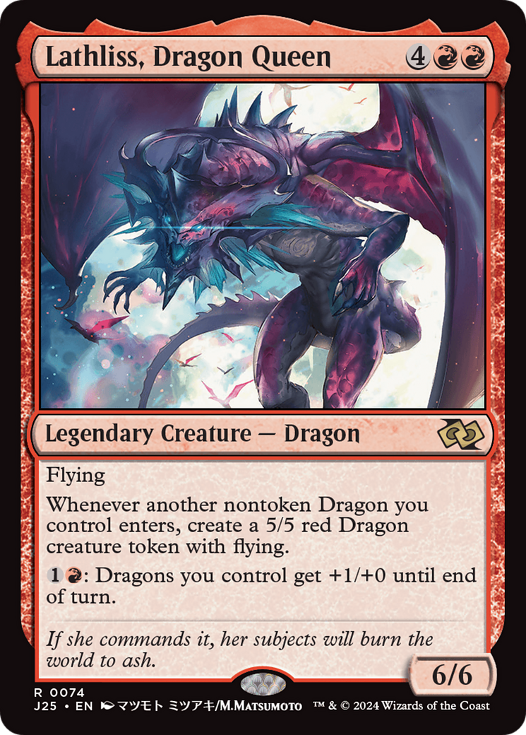 Lathliss, Dragon Queen (Anime) [Foundations Jumpstart] | Total Play