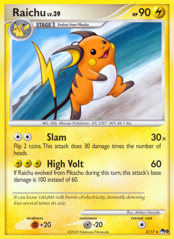 Raichu (3/17) [POP Series 9] | Total Play