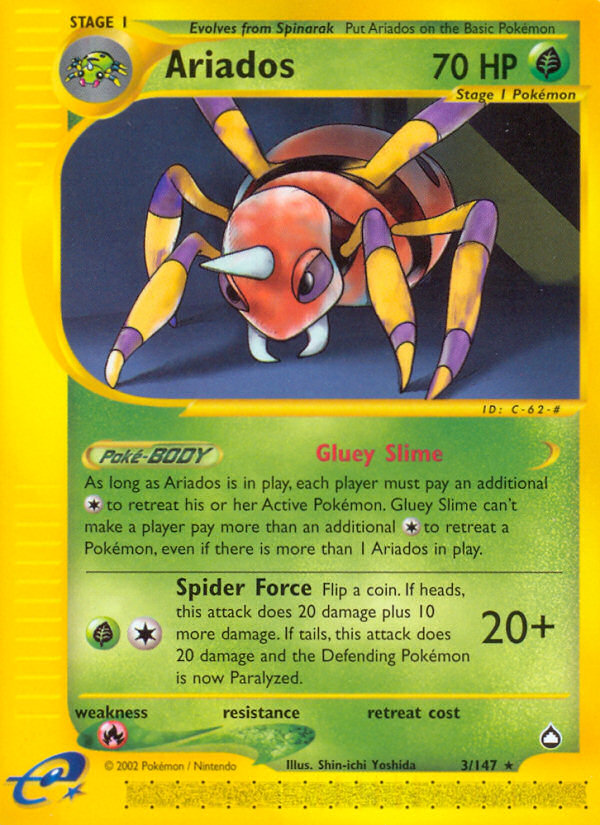 Ariados (3/147) [Aquapolis] | Total Play