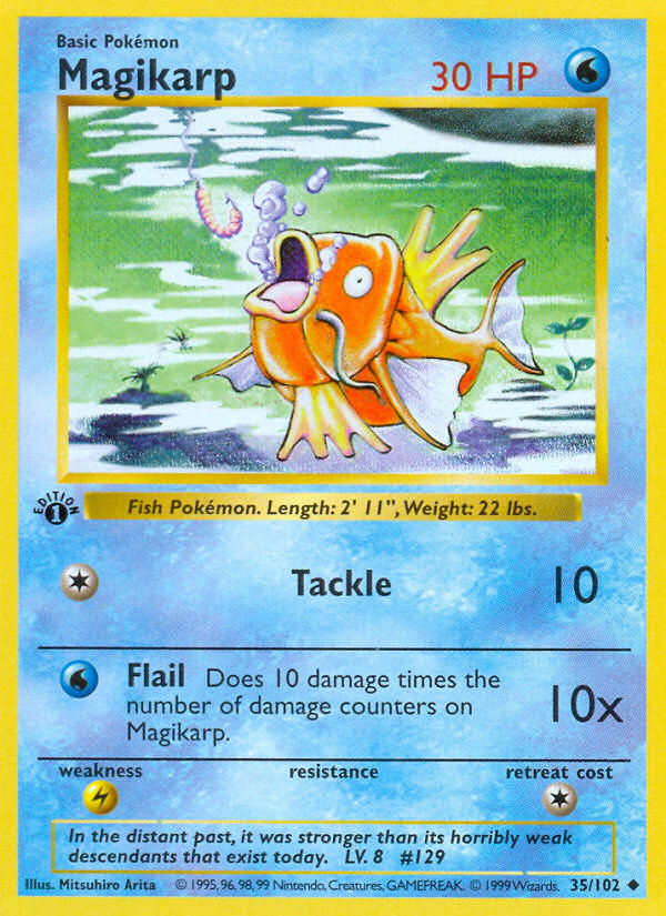 Magikarp (35/102) (Shadowless) [Base Set 1st Edition] | Total Play