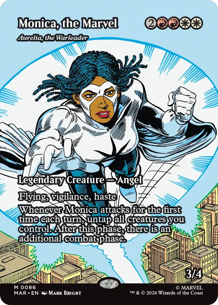 Monica, the Marvel - Aurelia, the Warleader (Borderless) [Marvel Universe: Eternal-Legal] | Total Play