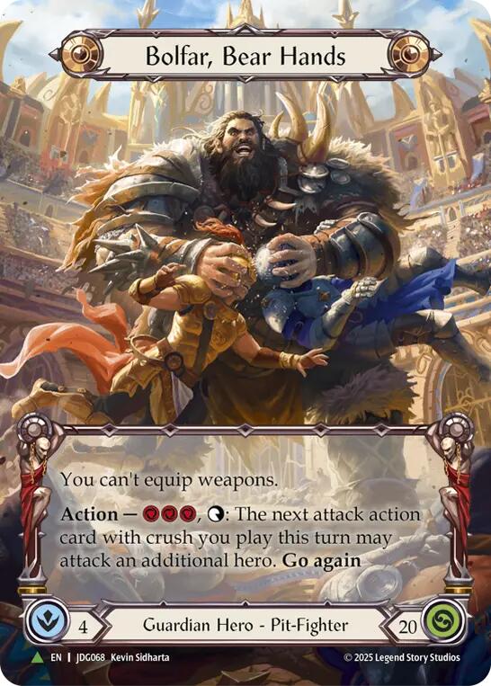Bolfar, Bear Hands (Marvel) [JDG068] (Promo)  Cold Foil | Total Play