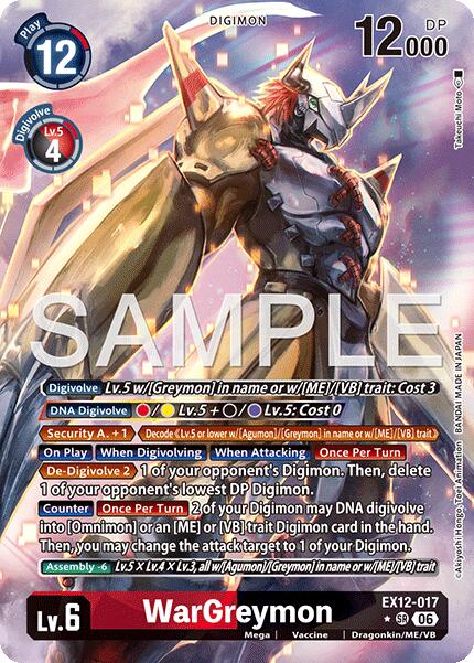 WarGreymon [EX12-017] (Alternate Art) [Digital World Shambala] | Total Play