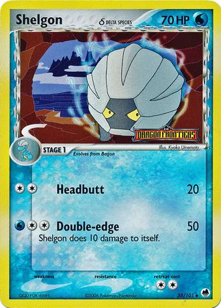 Shelgon (38/101) (Delta Species) (Stamped) [EX: Dragon Frontiers] | Total Play