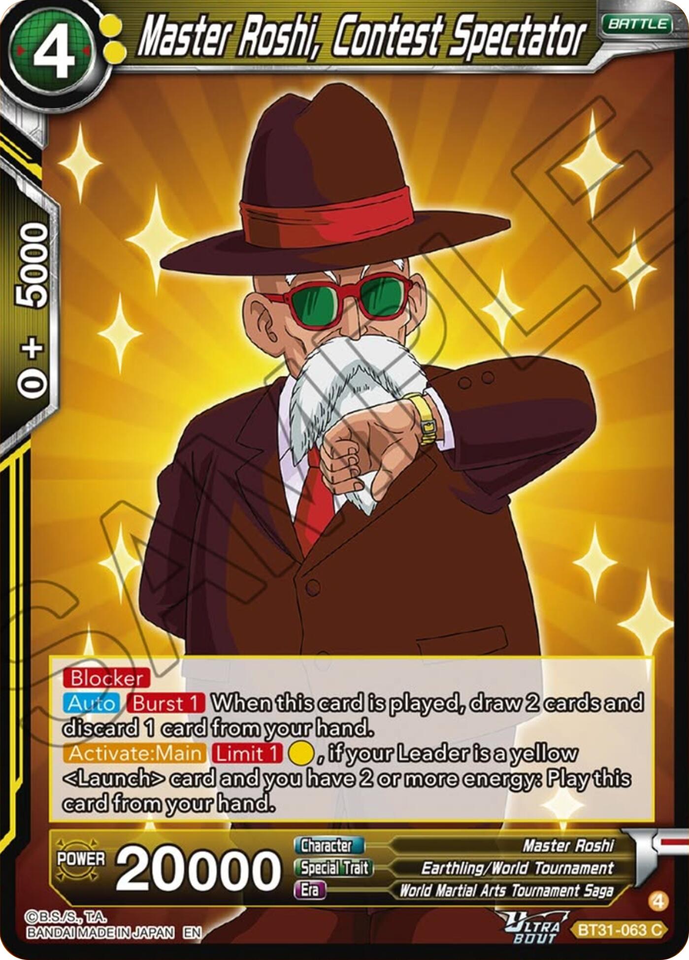 Master Roshi, Contest Spectator (BT31-063) [Impact Beyond Dimensions] | Total Play