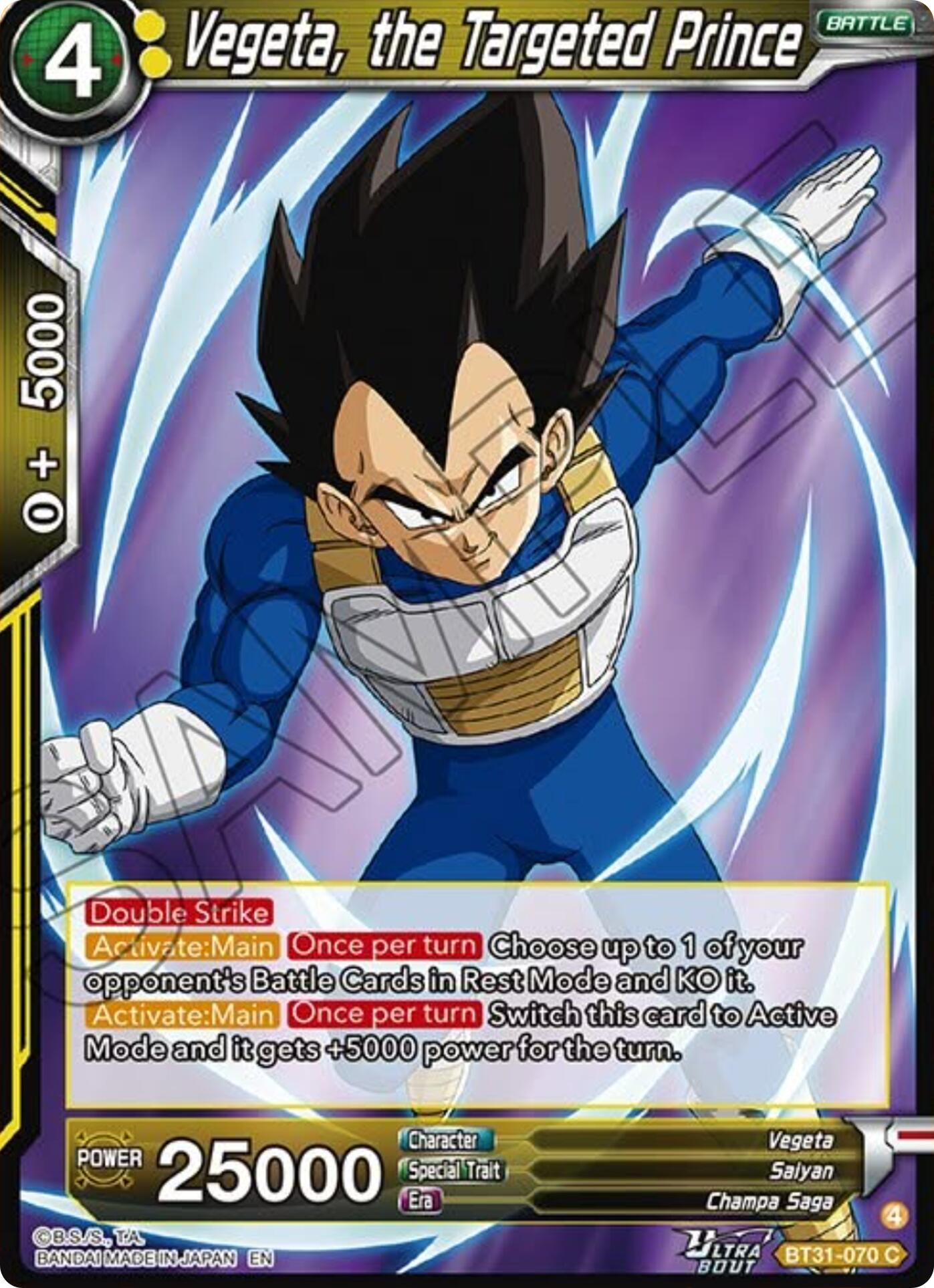 Vegeta, the Targeted Prince (BT31-070) [Impact Beyond Dimensions] | Total Play